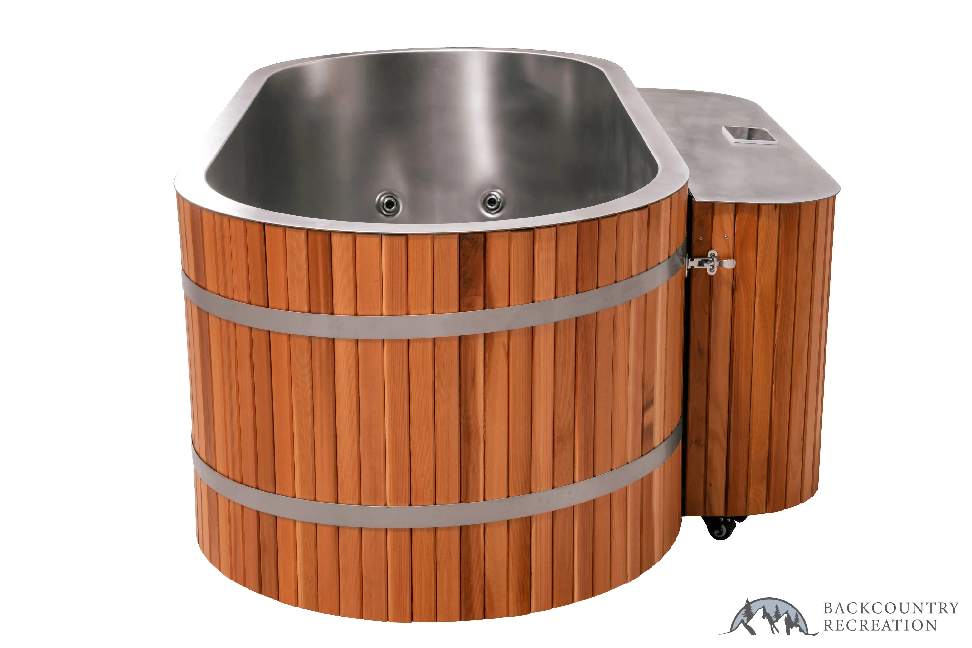 Lifetimer ™ Cedar Hot Tub  w/ Stainless Steel Liner - Electric  Heater (2 Person Deep) - Image 15