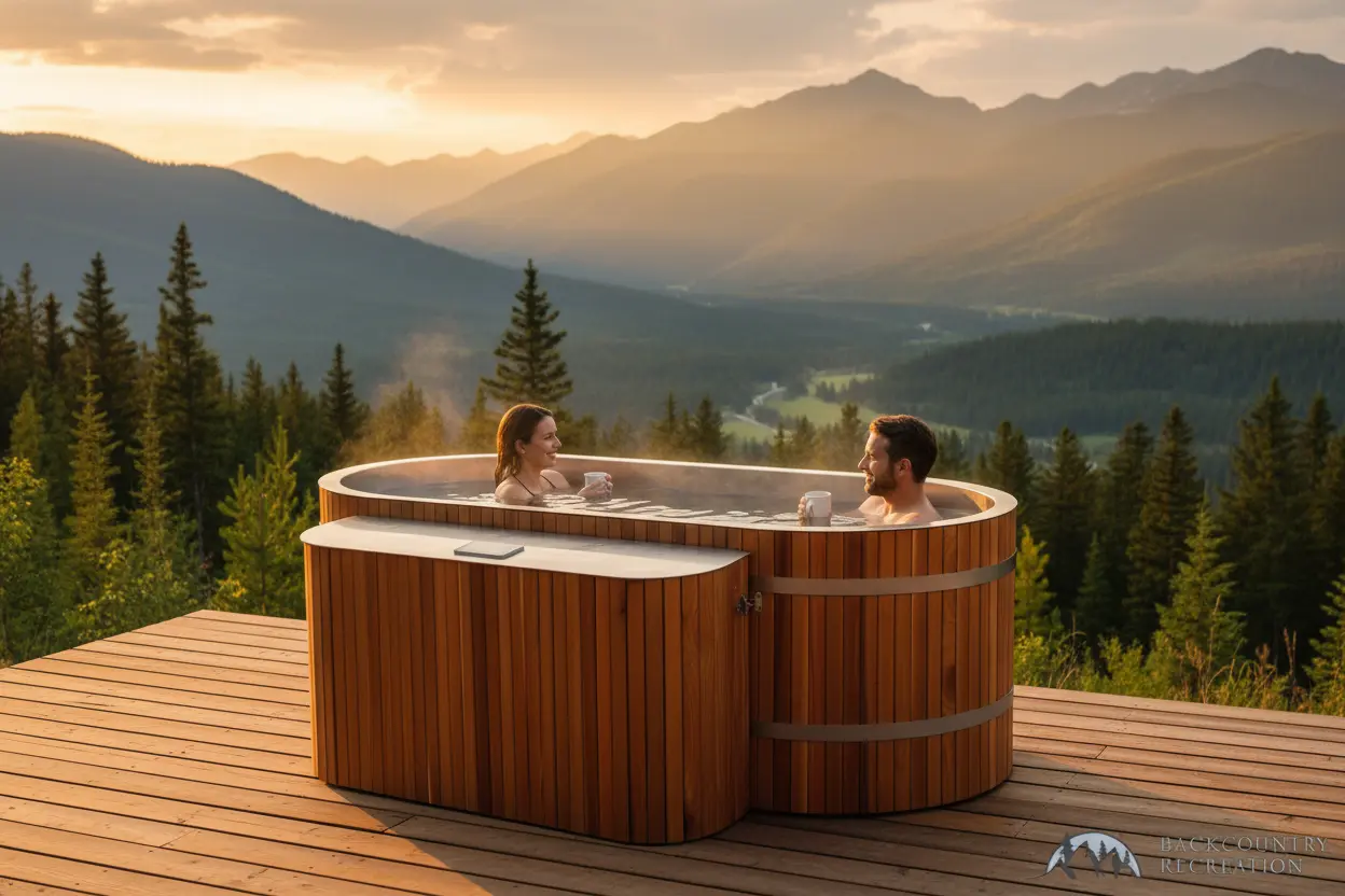 Lifetimer ™ Cedar Hot Tub  w/ Stainless Steel Liner - Electric  Heater (2 Person Deep) - Image 18