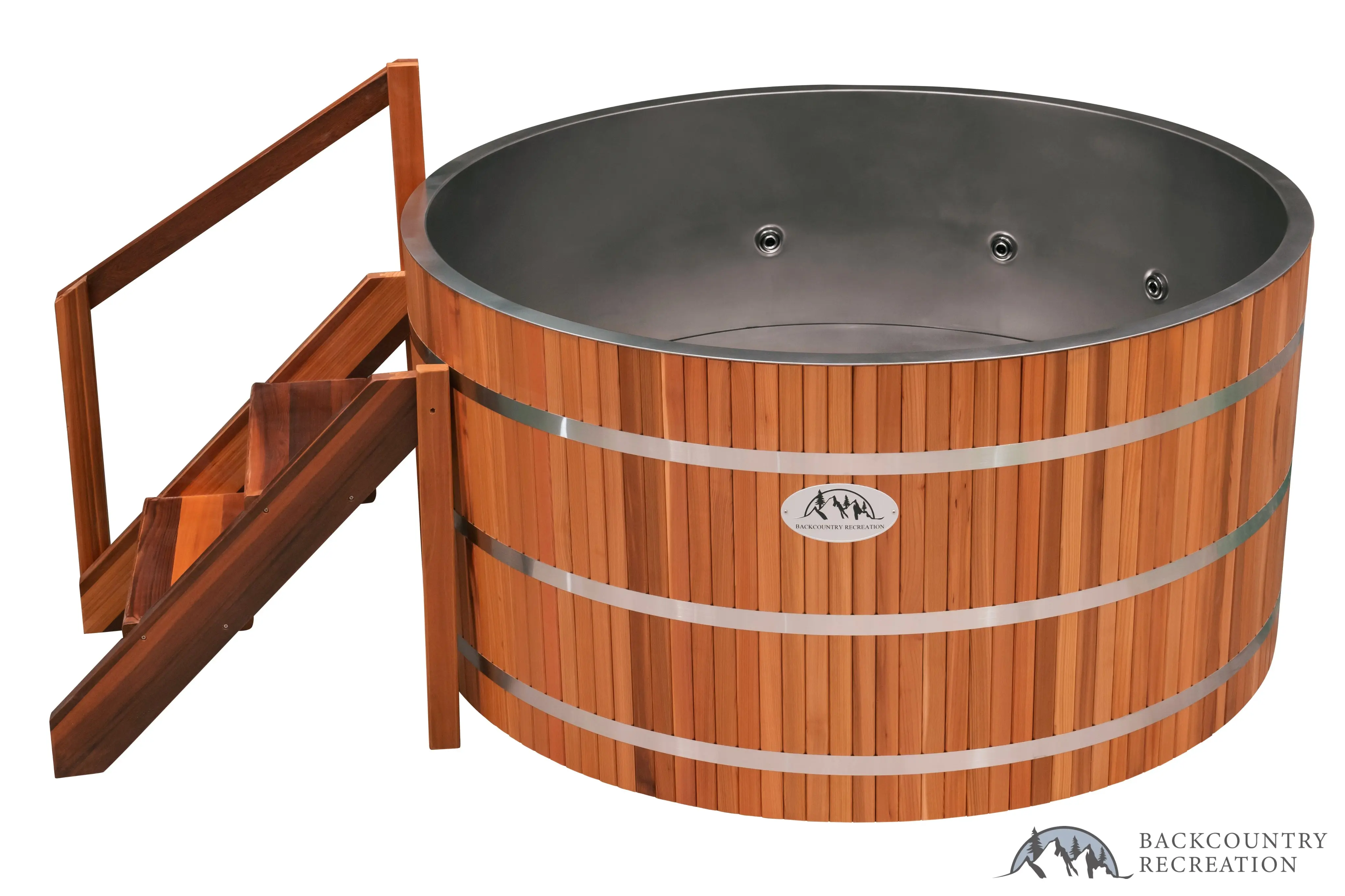 Lifetimer ™ Cedar Hot Tub  w/ Stainless Steel Liner - Electric  Heater (6 Person) - Image 13