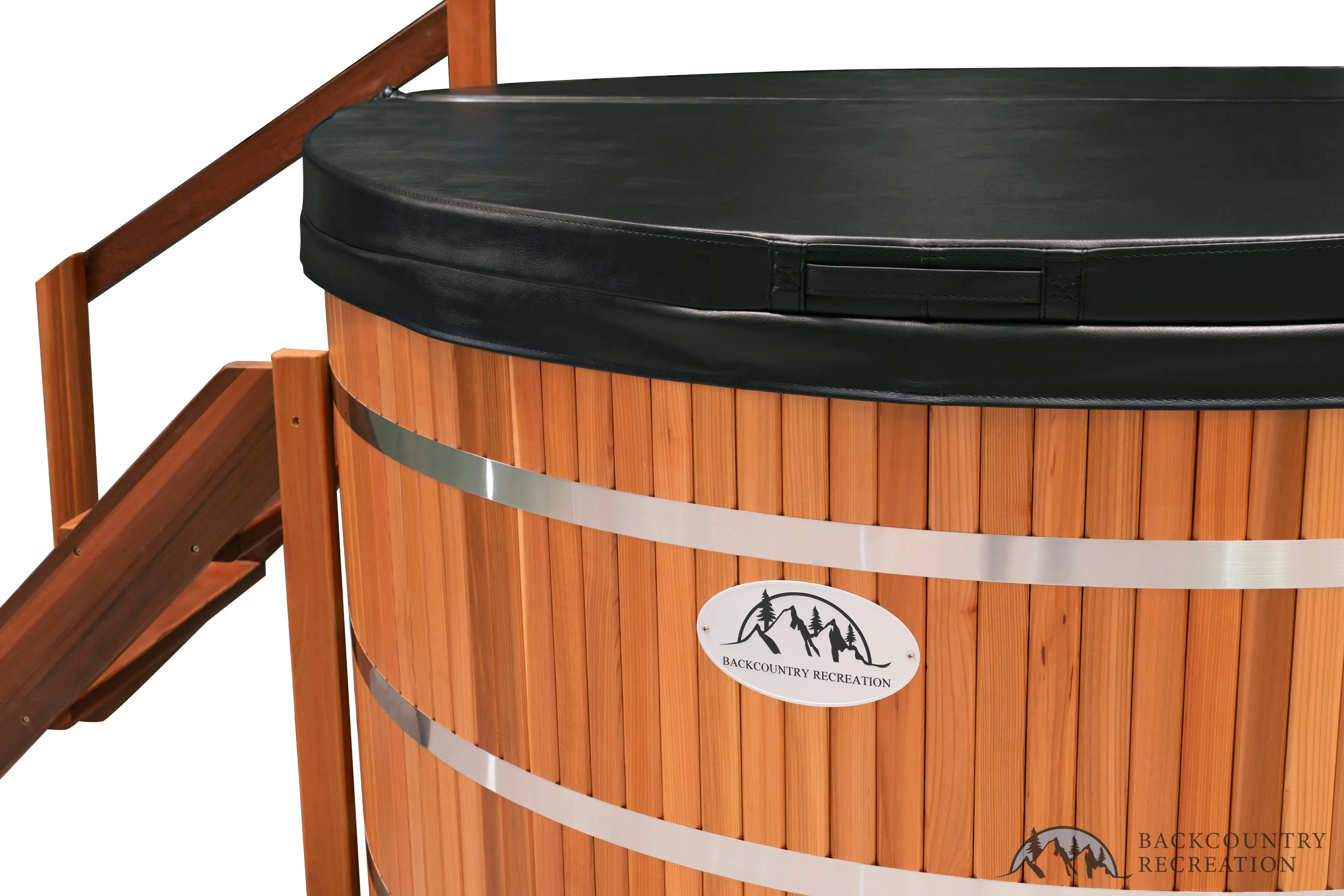 Lifetimer ™ Cedar Hot Tub  w/ Stainless Steel Liner - Electric  Heater (6 Person) - Image 17