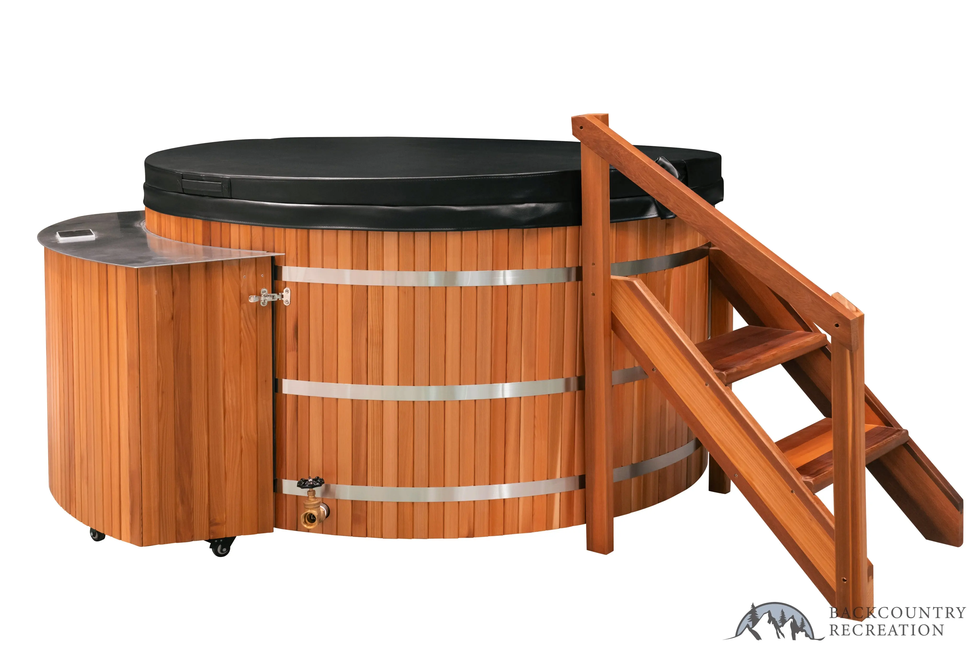 Lifetimer ™ Cedar Hot Tub  w/ Stainless Steel Liner - Electric  Heater (6 Person) - Image 18