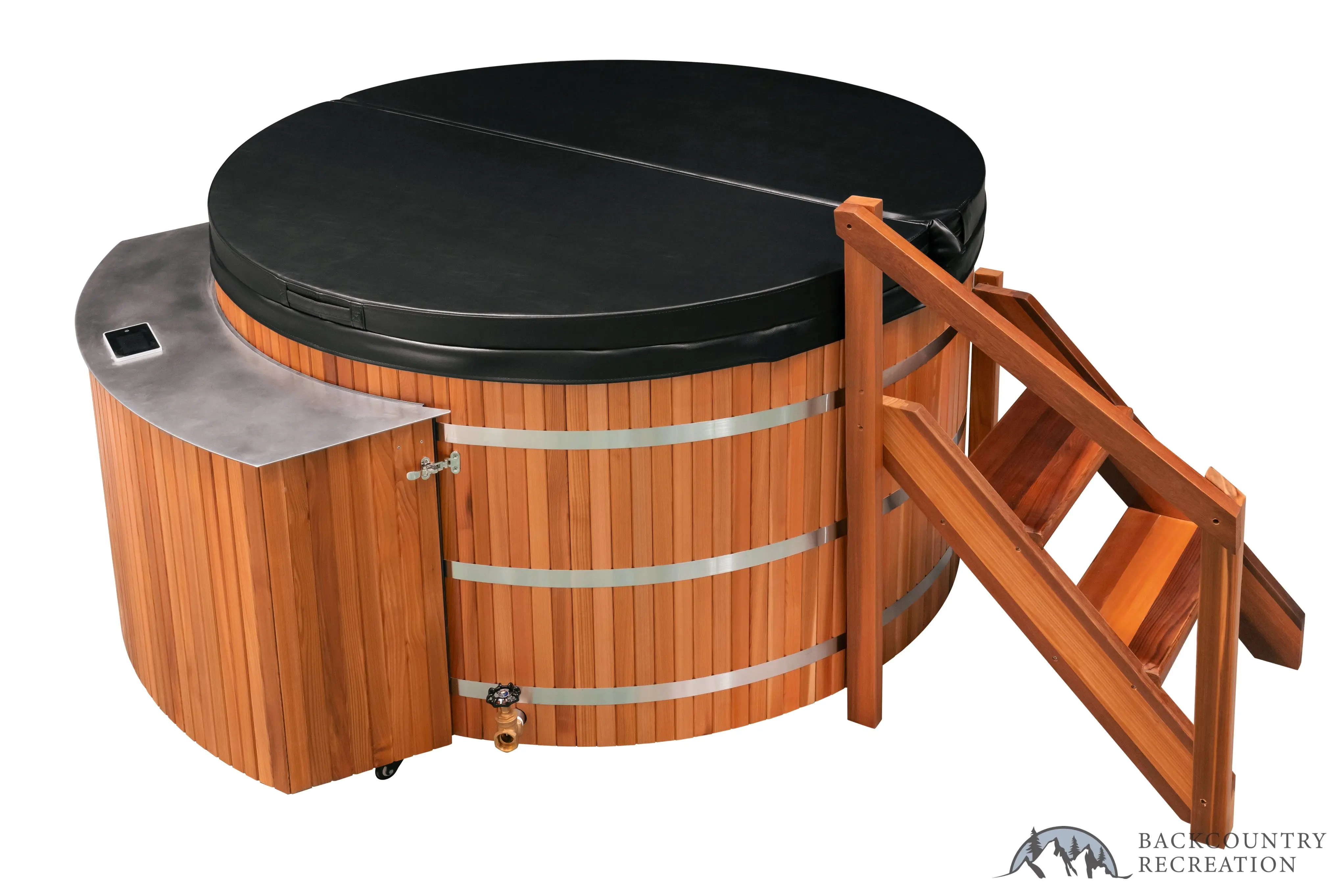 Lifetimer ™ Cedar Hot Tub  w/ Stainless Steel Liner - Electric  Heater (6 Person) - Image 19
