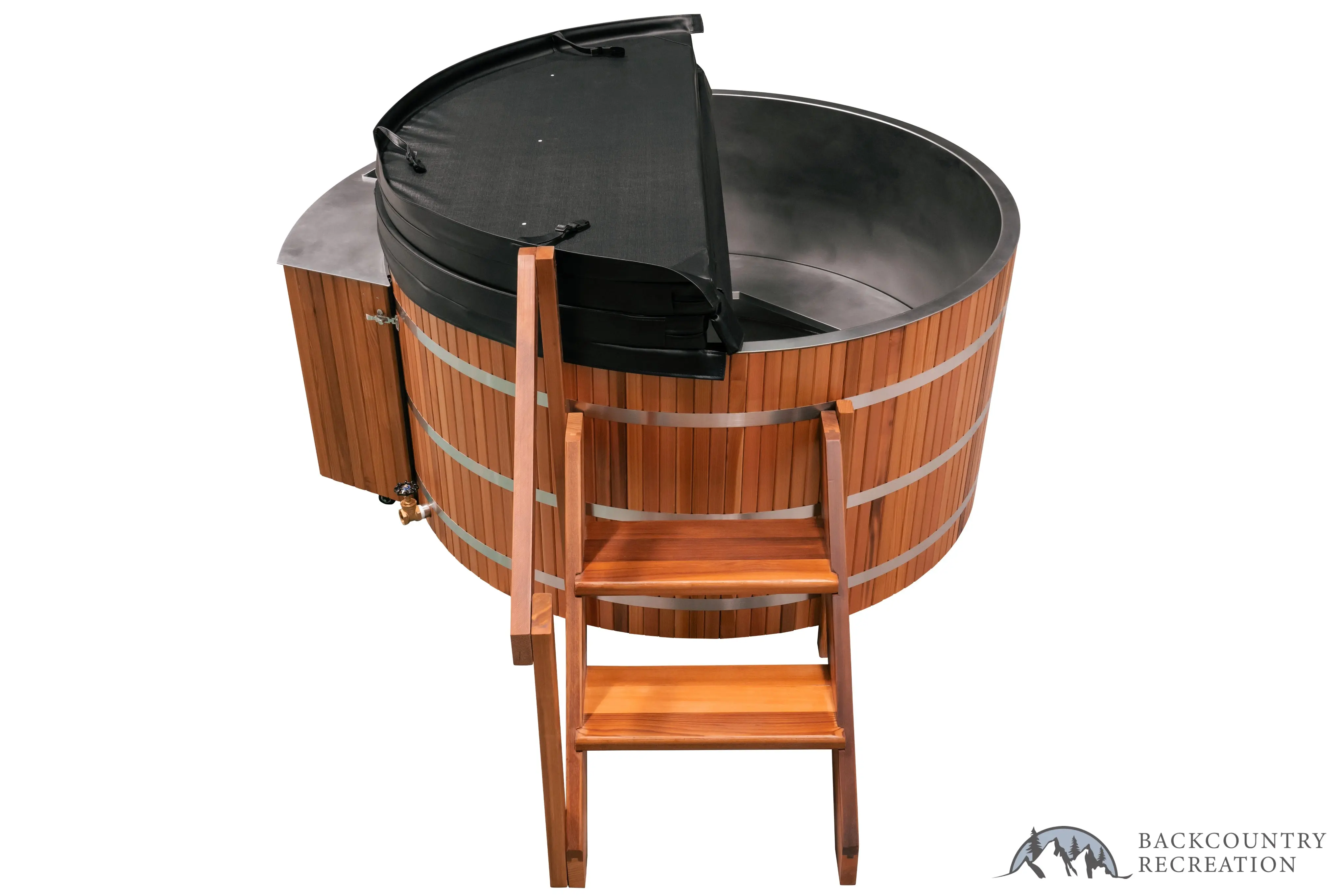 Lifetimer ™ Cedar Hot Tub  w/ Stainless Steel Liner - Electric  Heater (6 Person) - Image 20