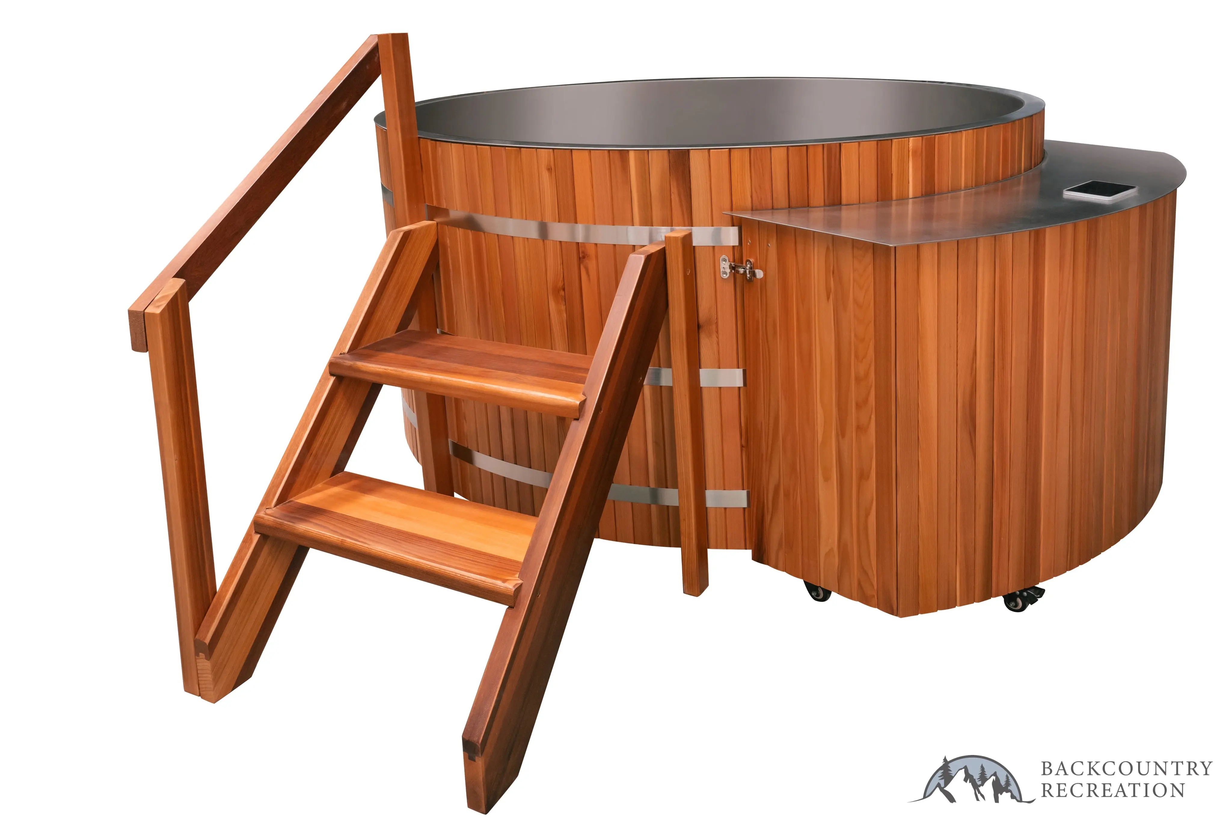 Lifetimer ™ Cedar Hot Tub  w/ Stainless Steel Liner - Electric  Heater (6 Person) - Image 22