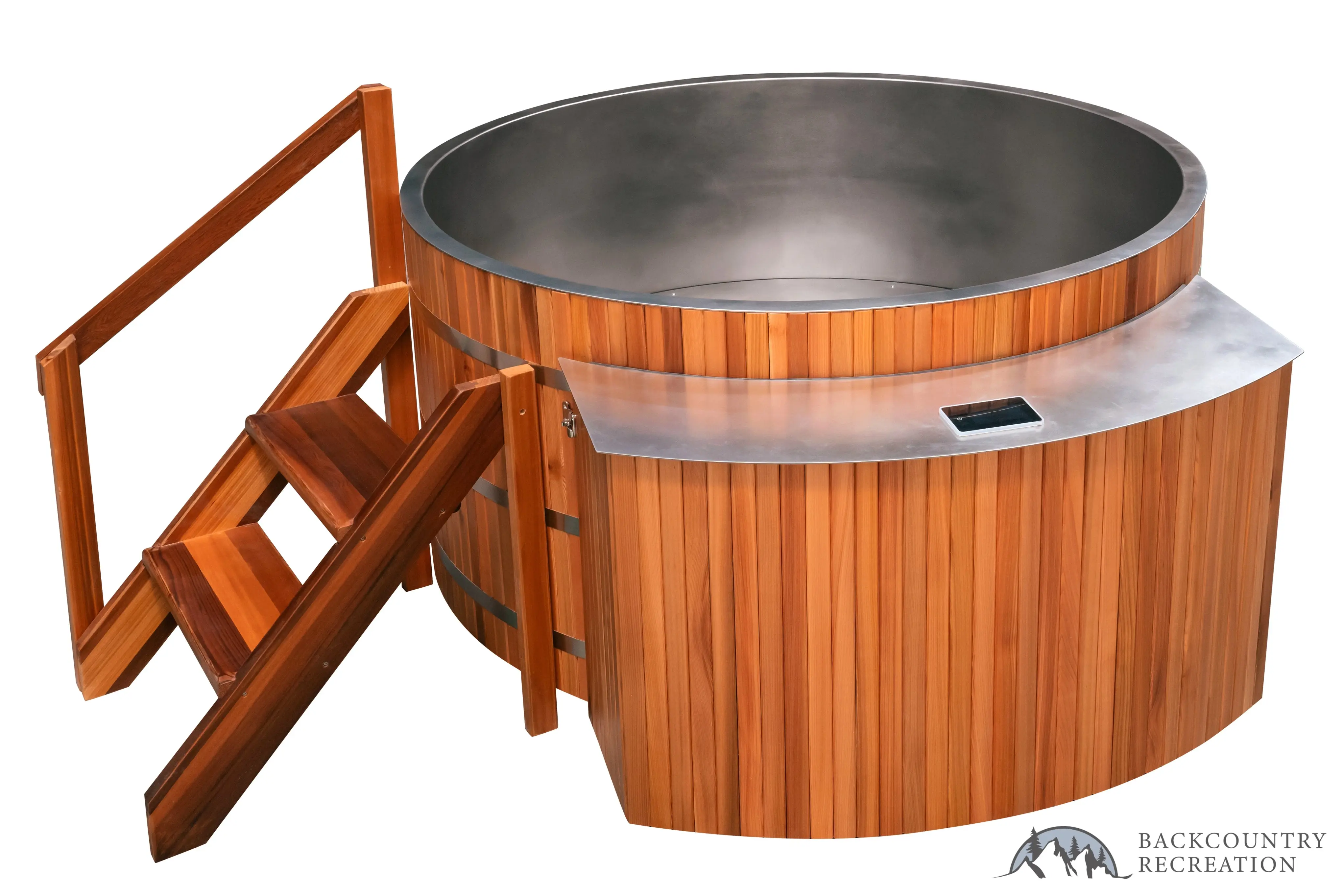 Lifetimer ™ Cedar Hot Tub  w/ Stainless Steel Liner - Electric  Heater (6 Person) - Image 25