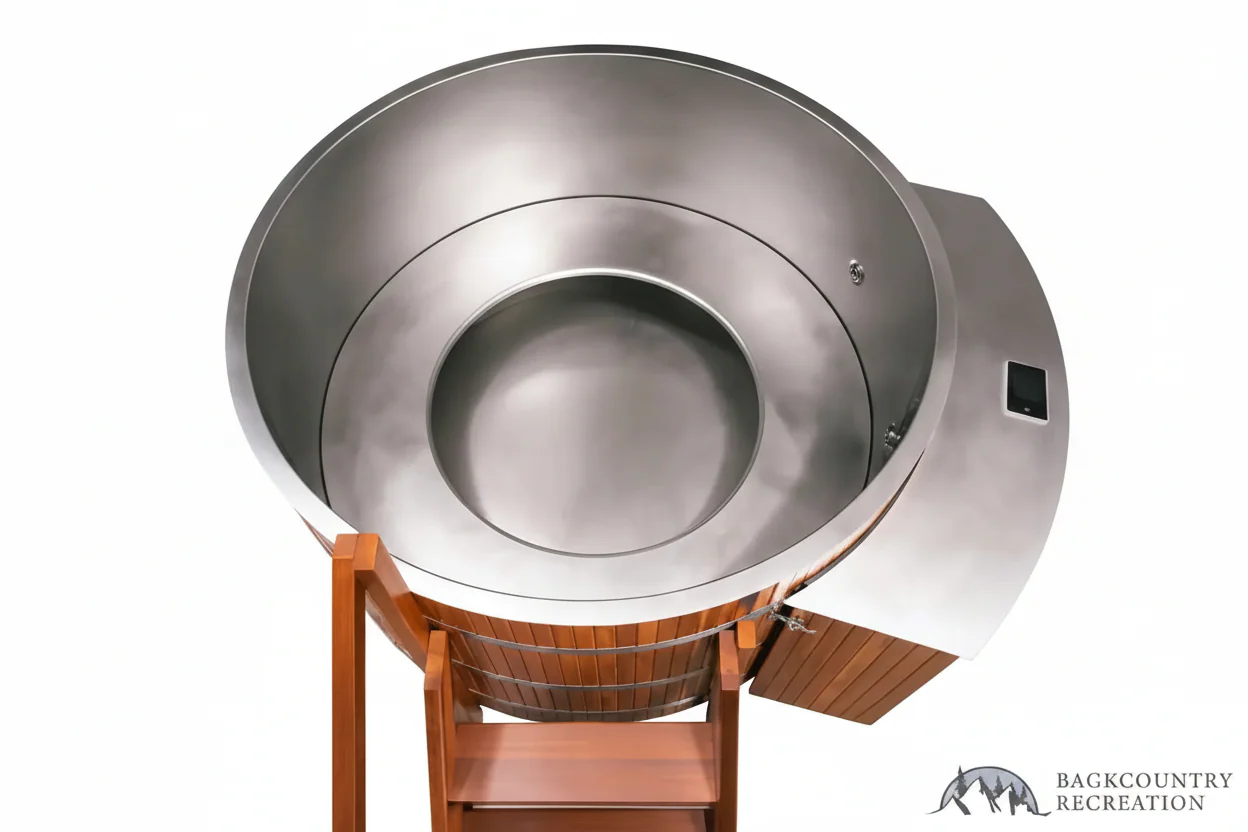 Lifetimer ™ Cedar Hot Tub  w/ Stainless Steel Liner - Electric  Heater (6 Person) - Image 4
