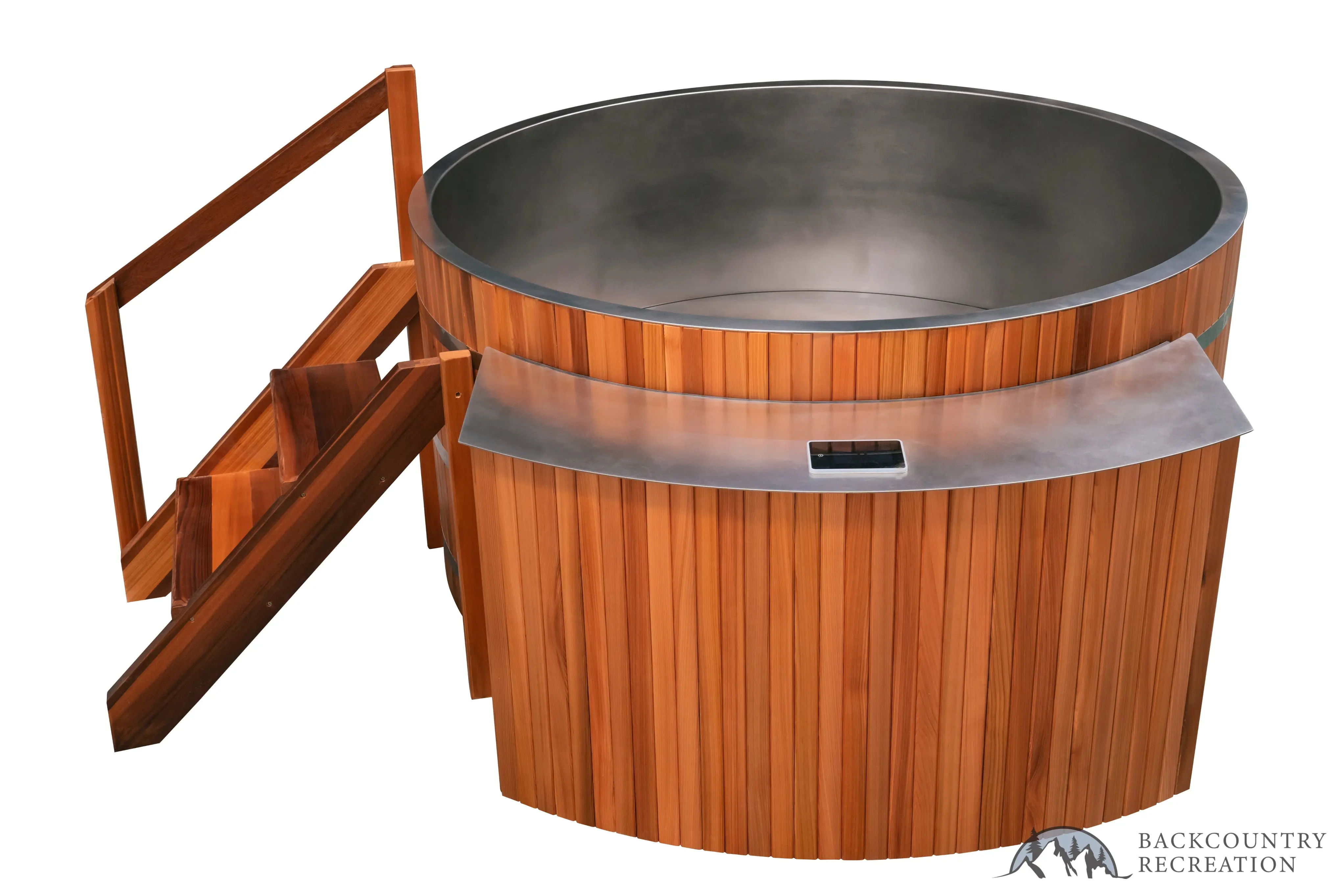 Lifetimer ™ Cedar Hot Tub  w/ Stainless Steel Liner - Electric  Heater (6 Person) - Image 5