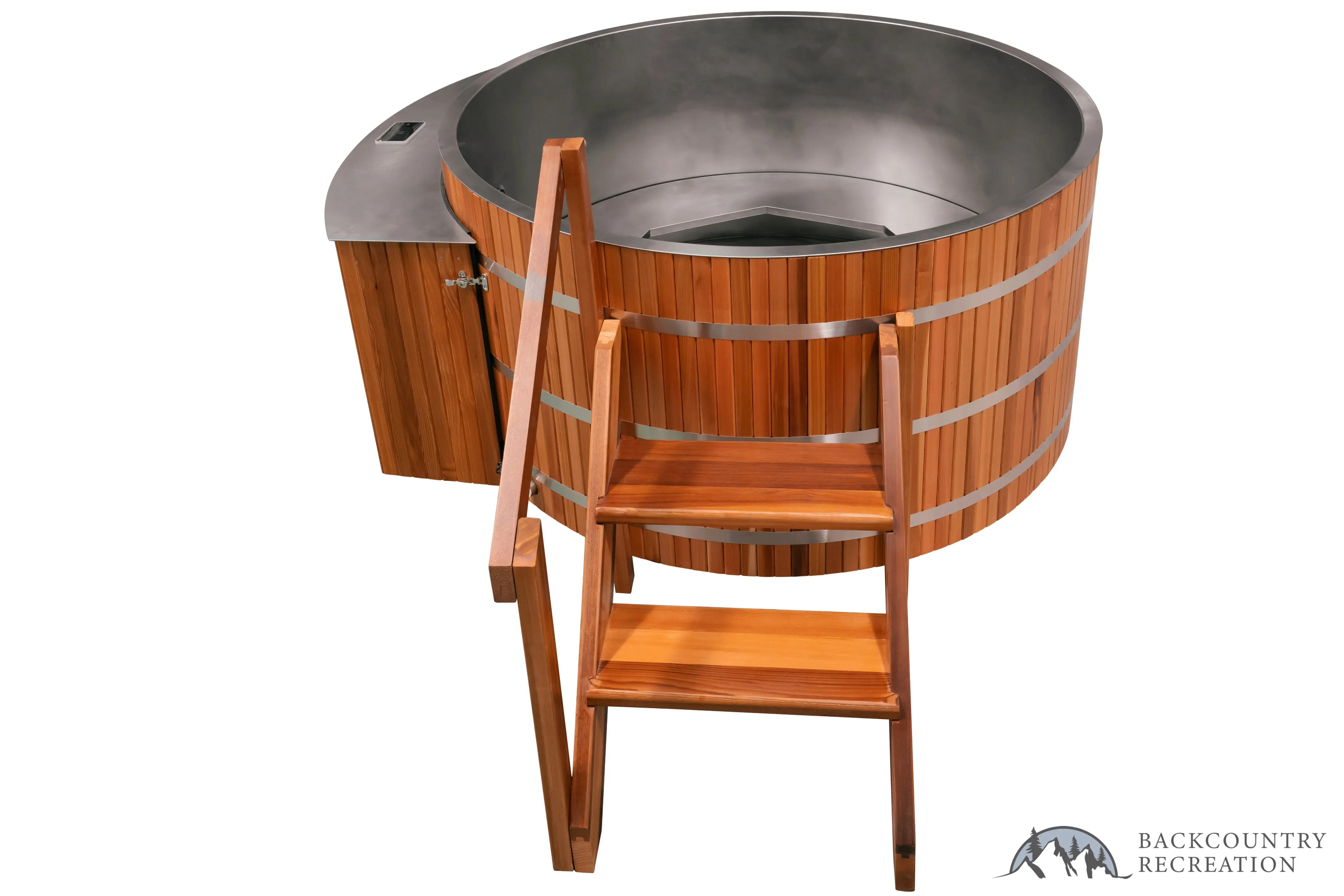Lifetimer ™ Cedar Hot Tub  w/ Stainless Steel Liner - Electric  Heater (6 Person) - Image 6
