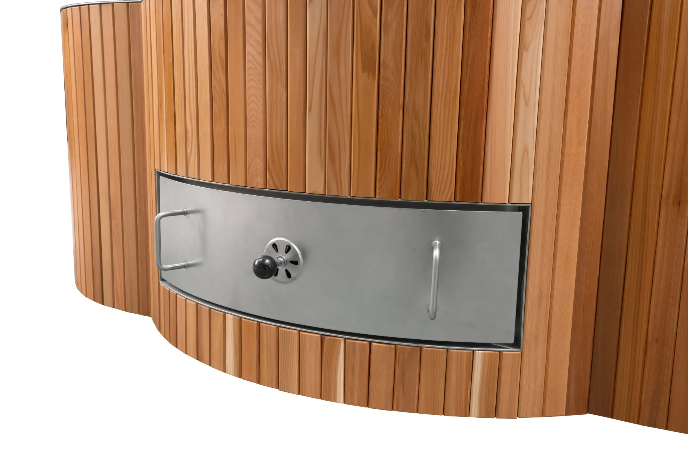 Lifetimer ™ Cedar Hot Tub  w/ Stainless Steel Liner - Wood Fired (2 Person) - Image 11