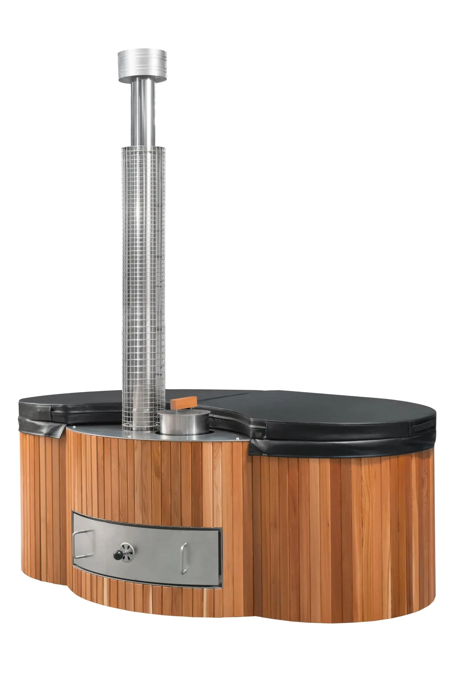 Lifetimer ™ Cedar Hot Tub  w/ Stainless Steel Liner - Wood Fired (2 Person) - Image 18