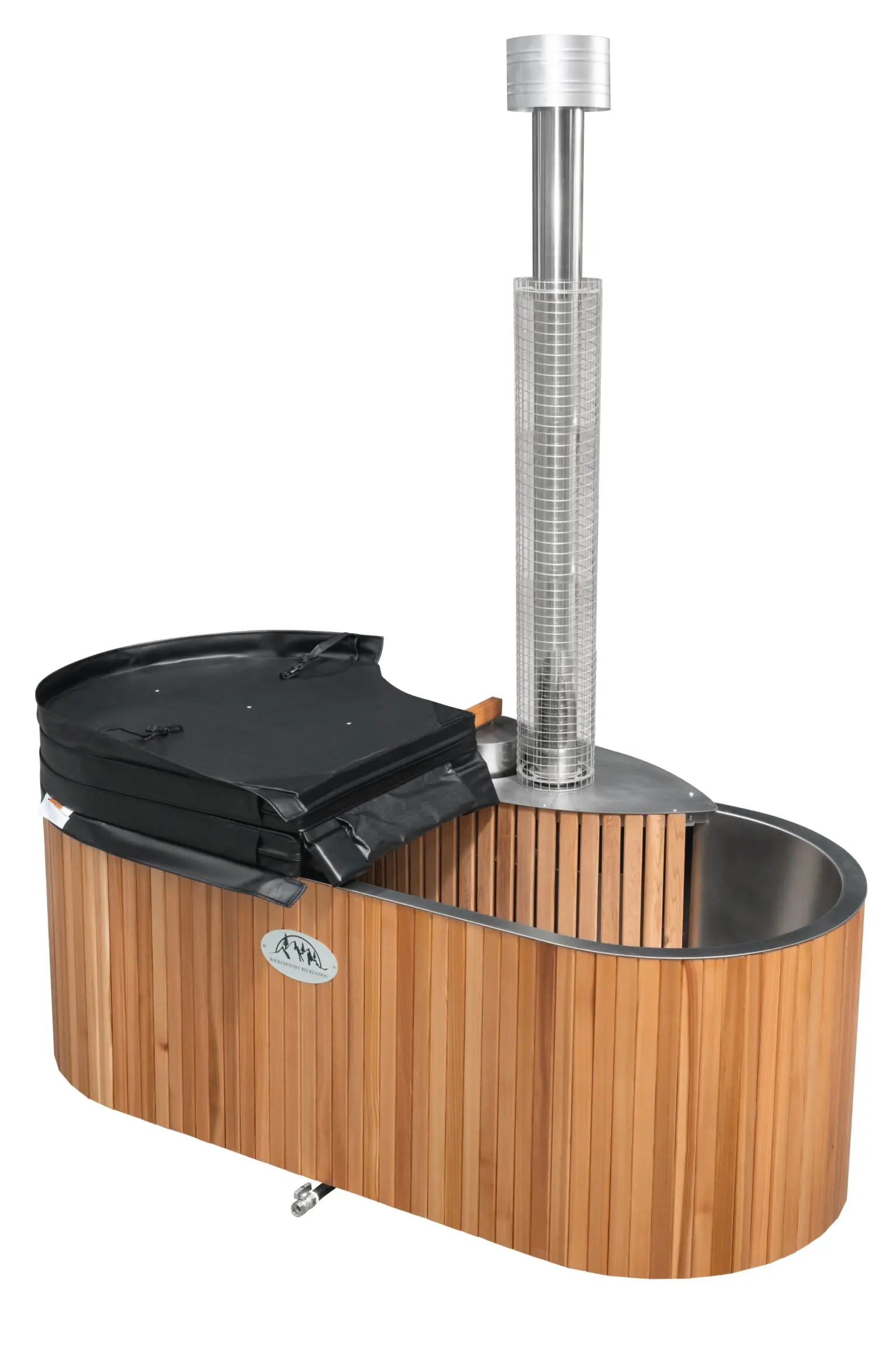 Lifetimer ™ Cedar Hot Tub  w/ Stainless Steel Liner - Wood Fired (2 Person) - Image 21