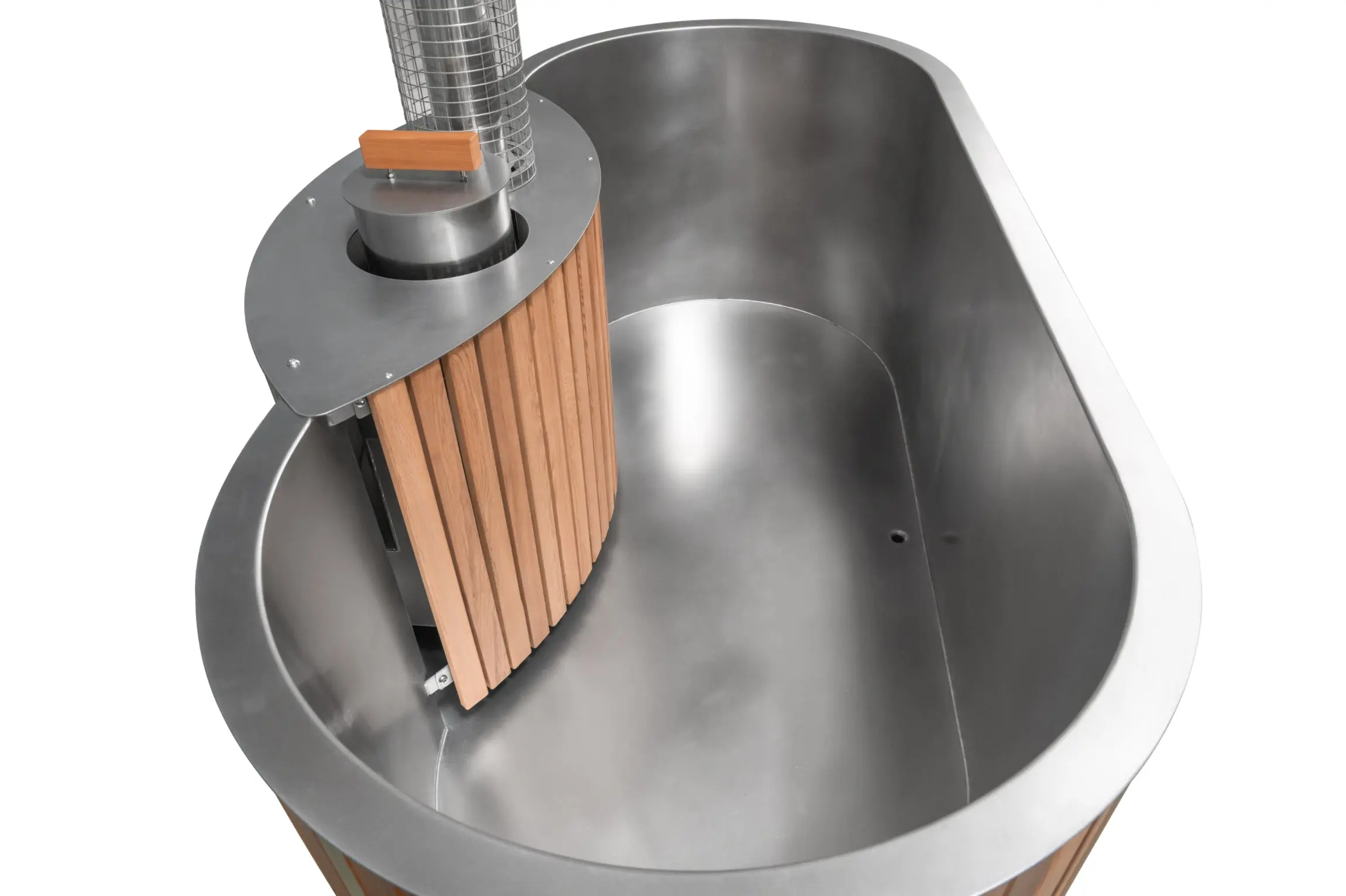 Lifetimer ™ Cedar Hot Tub  w/ Stainless Steel Liner - Wood Fired (2 Person) - Image 25