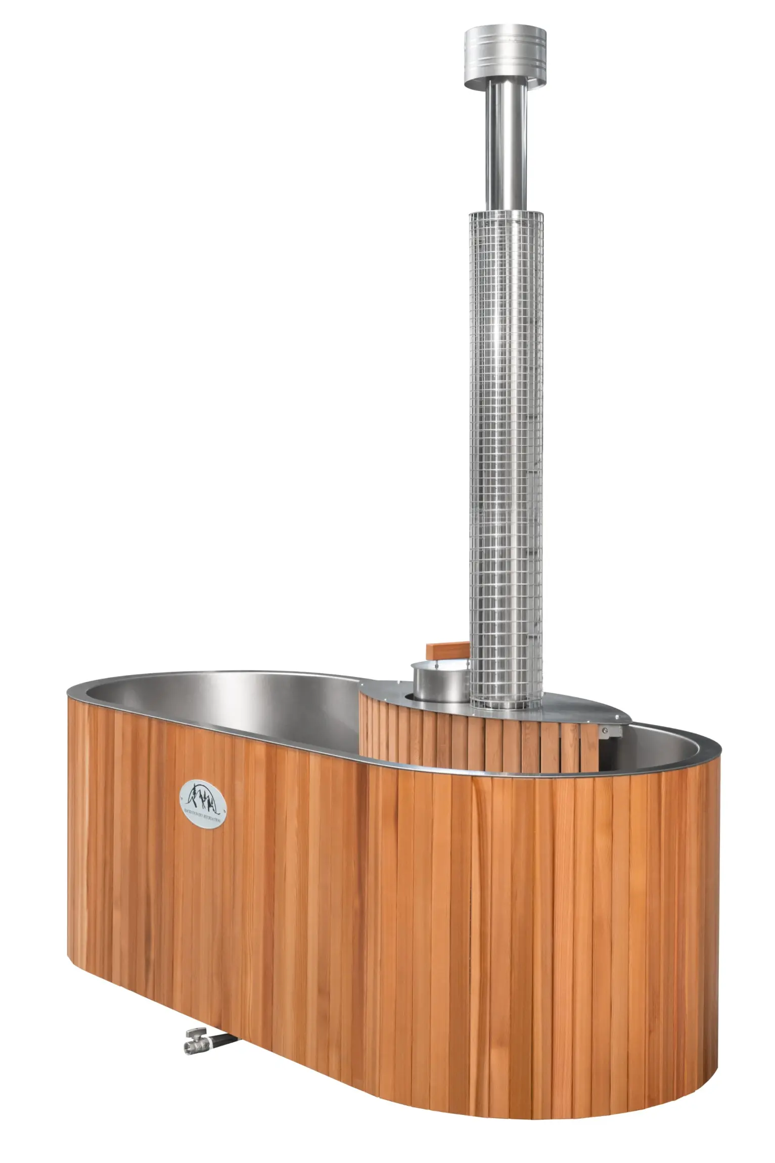 Lifetimer ™ Cedar Hot Tub  w/ Stainless Steel Liner - Wood Fired (2 Person) - Image 26