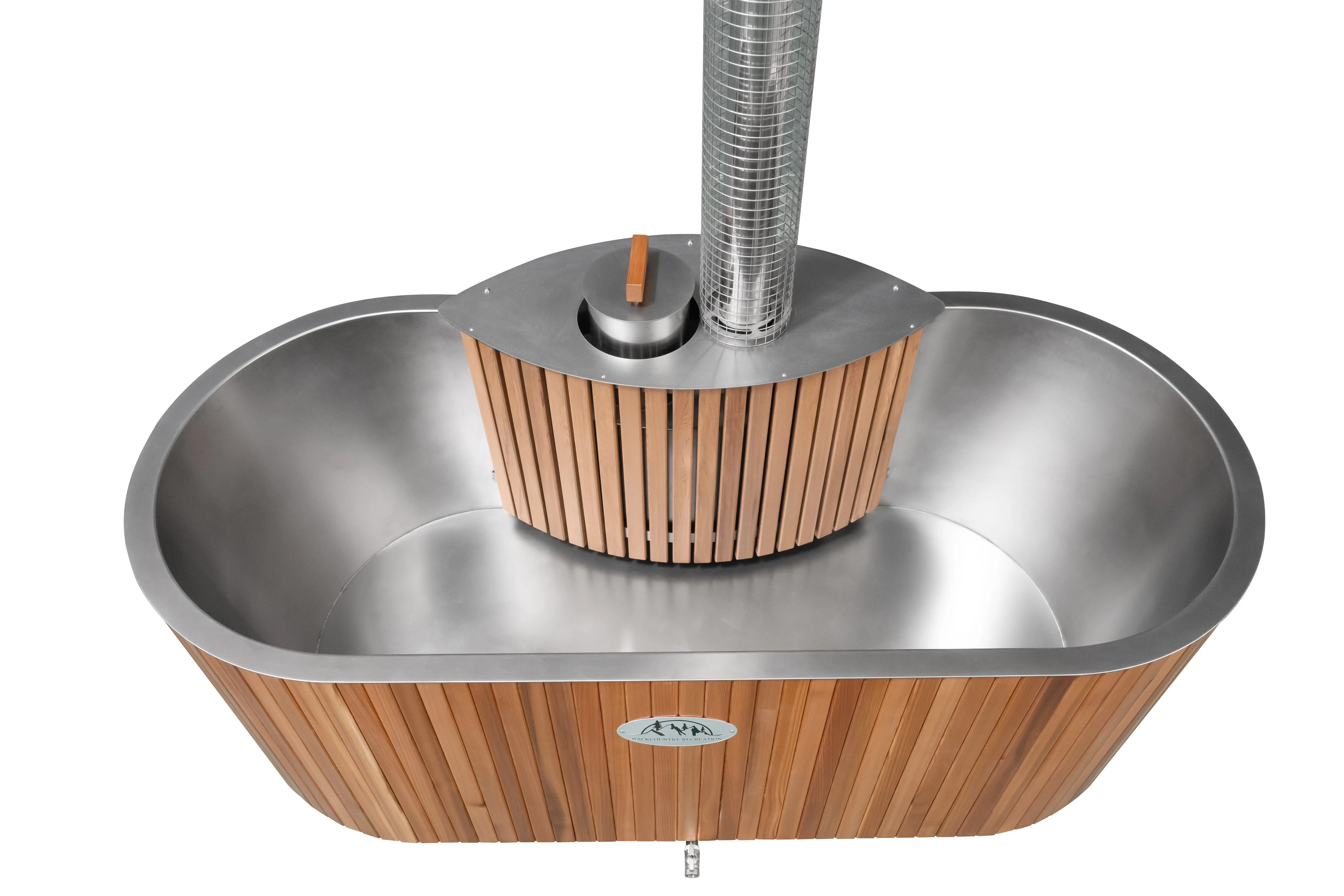 Lifetimer ™ Cedar Hot Tub  w/ Stainless Steel Liner - Wood Fired (2 Person) - Image 5