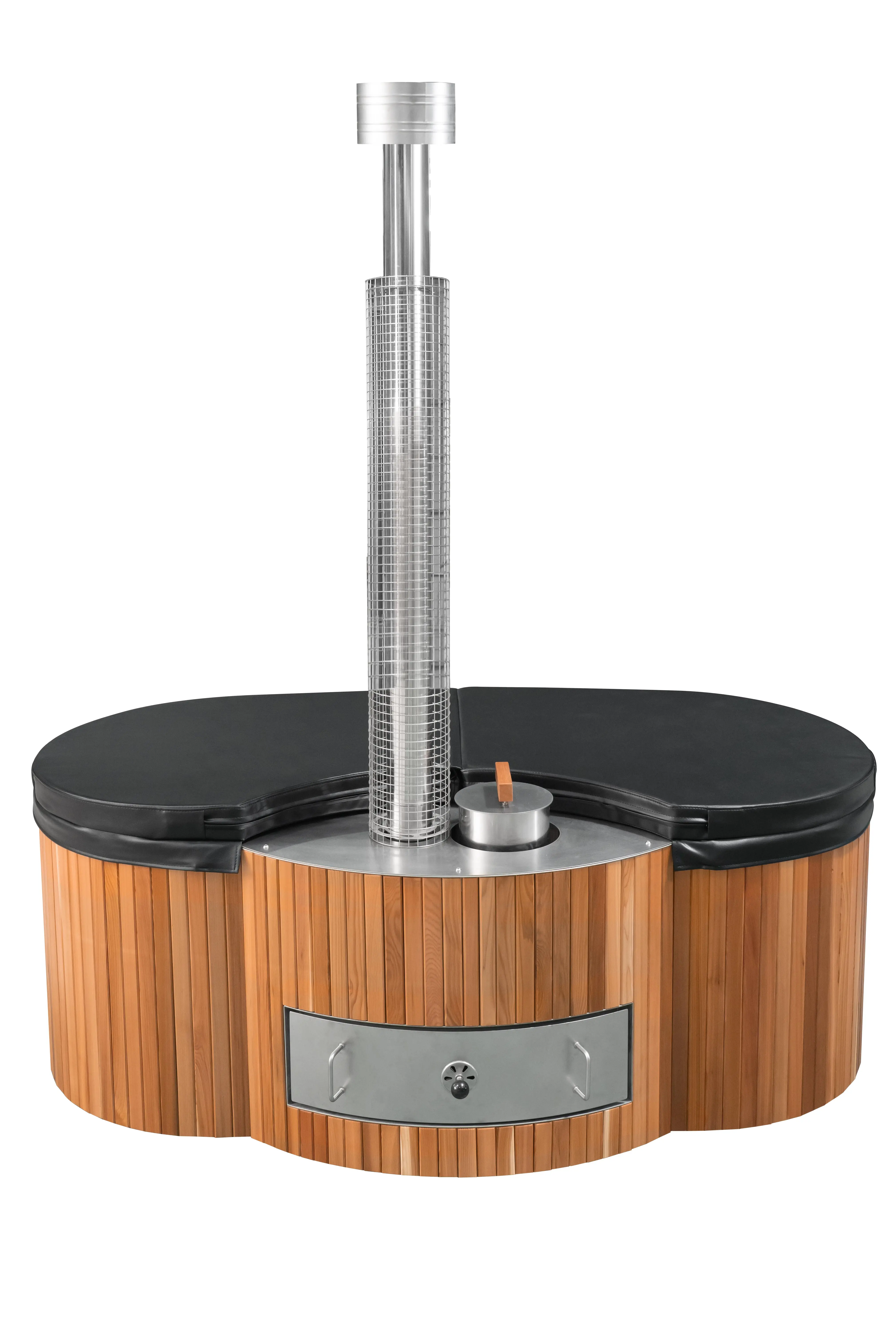 Lifetimer ™ Cedar Hot Tub  w/ Stainless Steel Liner - Wood Fired (2 Person) - Image 7